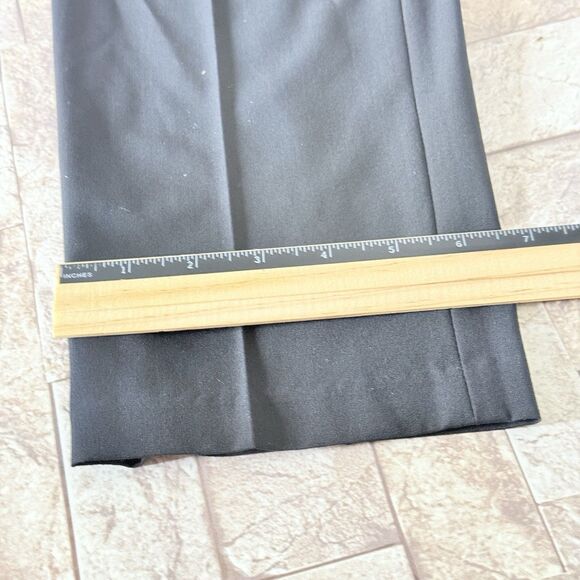 Haggar Dress Pants Mens 30x30* Black  Slim Fit Flat Front Polyester Blend Career - Picture 9 of 13